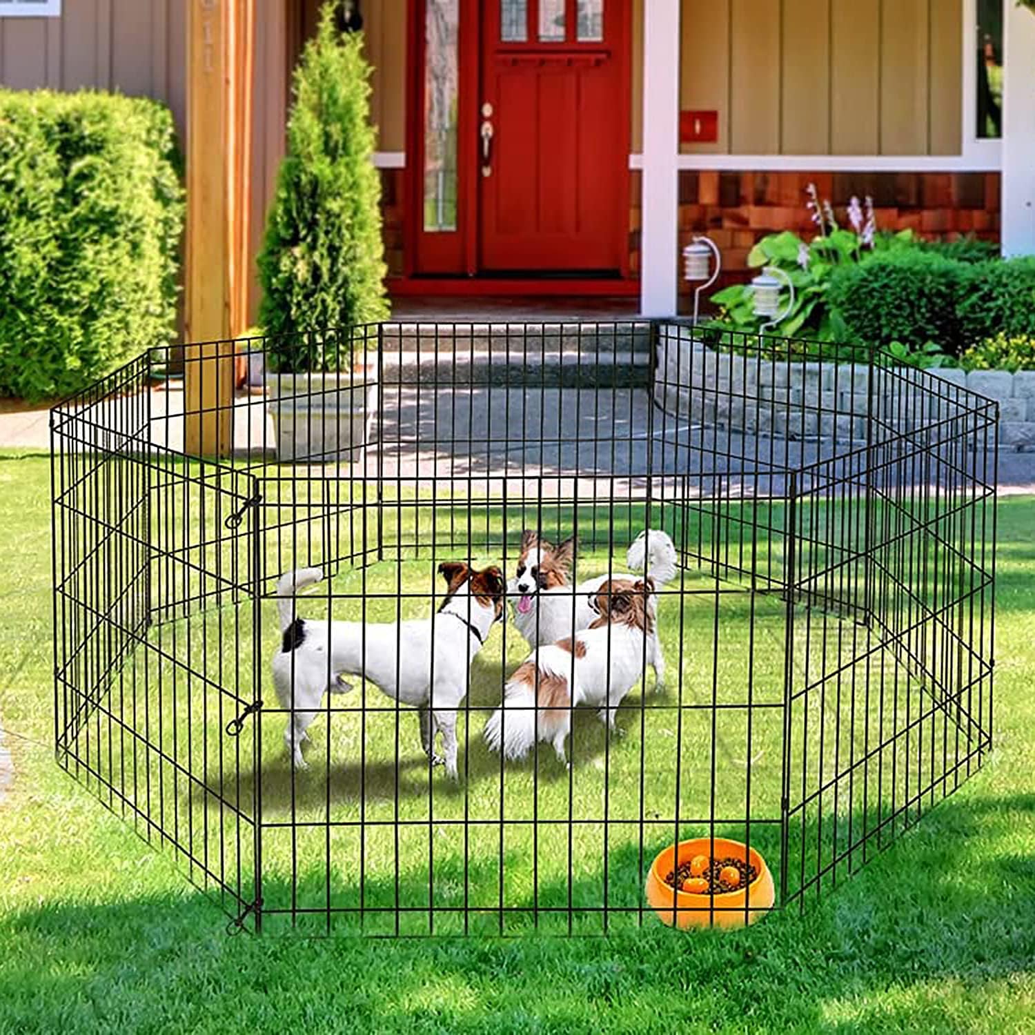 8 Panel Indoor Outdoor Metal Portable Folding Animal Exercise Dog Fence