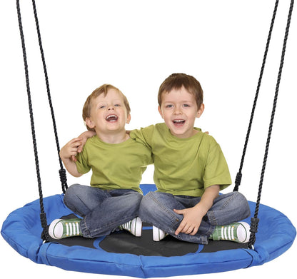 40 Inch Spider Web Swing Tree Swing for Kids Round Swing Platform for Outdoor  with Tree Straps and Adjustable Hanging Ropes