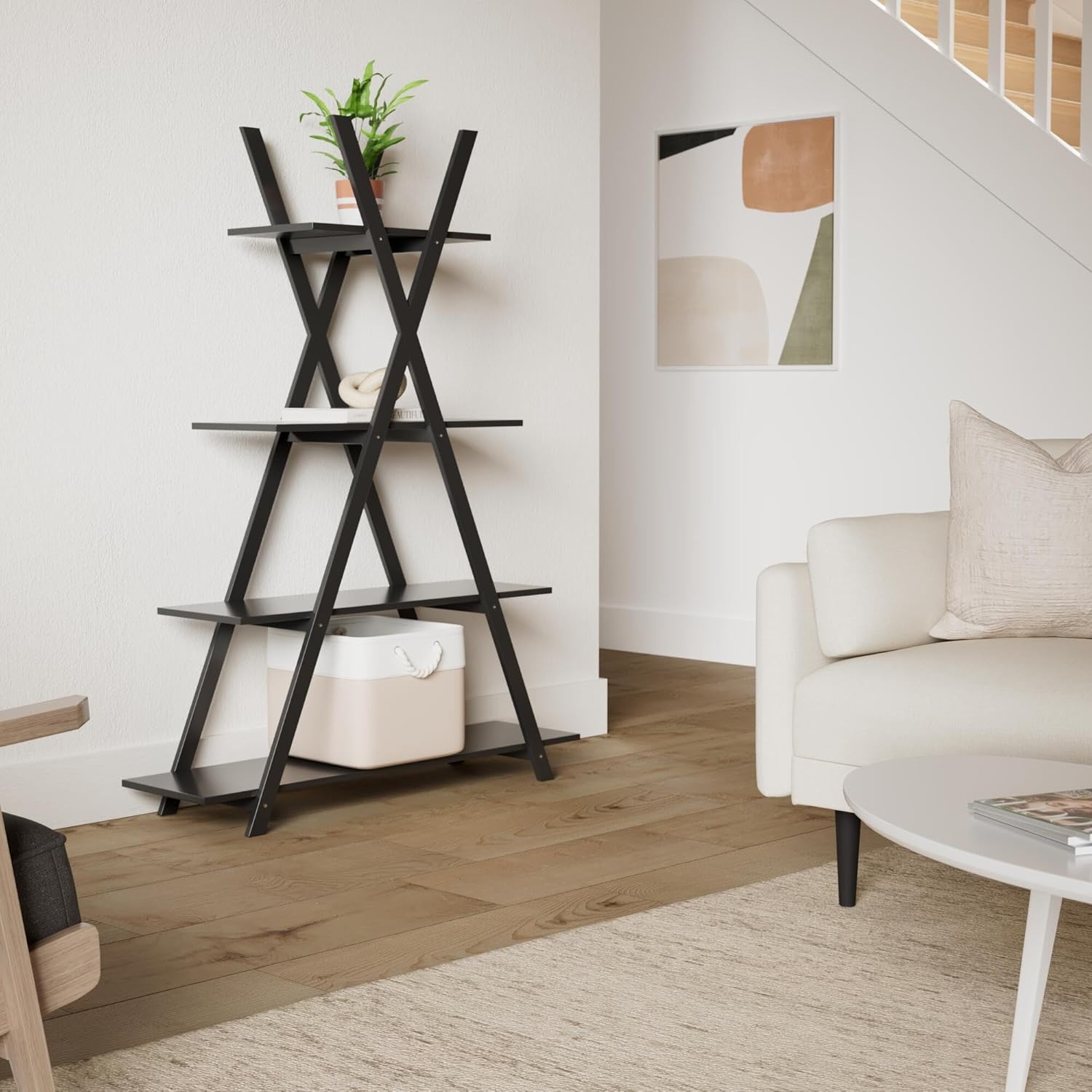 4-Tier A-Frame Home and Office Organizer Storage and Display Rack