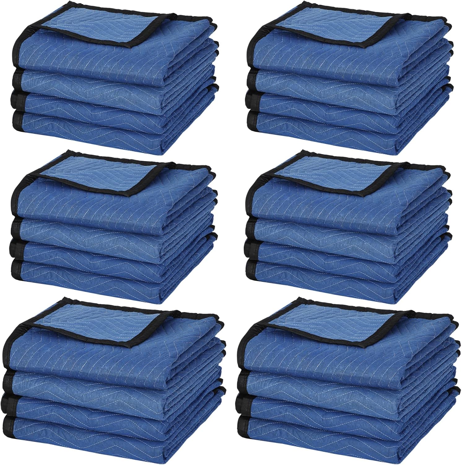 24 Pack 80’’x 72’’ Heavy Duty Quilted Furniture Shipping Moving Pads Blankets