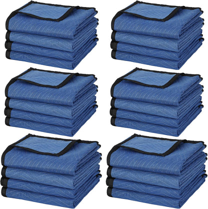 24 Pack 80’’x 72’’ Heavy Duty Quilted Furniture Shipping Moving Pads Blankets