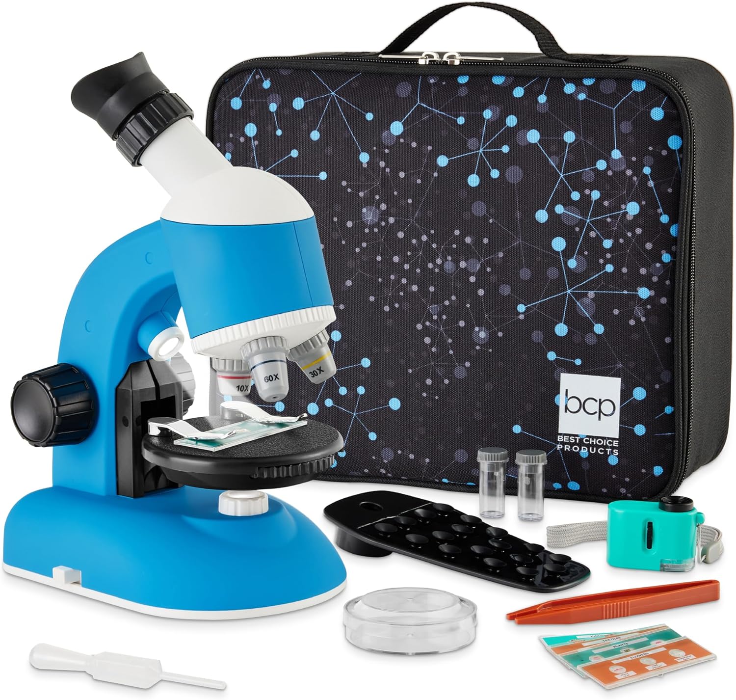 Kids Microscope STEM Learning Tool with Carrying Case