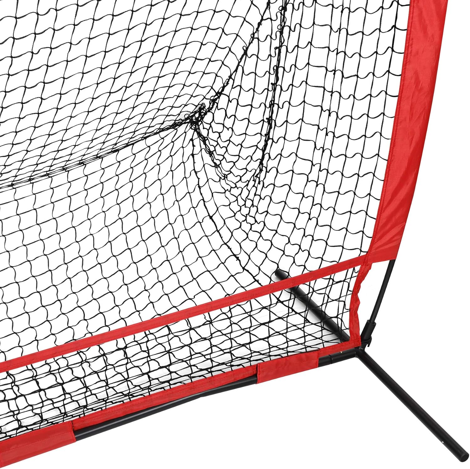 5x5ft Portable Baseball &amp; Softball Net, Practice Hitting and Pitching Net with Bow Frame, Carry Bag, Baseball Backstop Screen Equipment