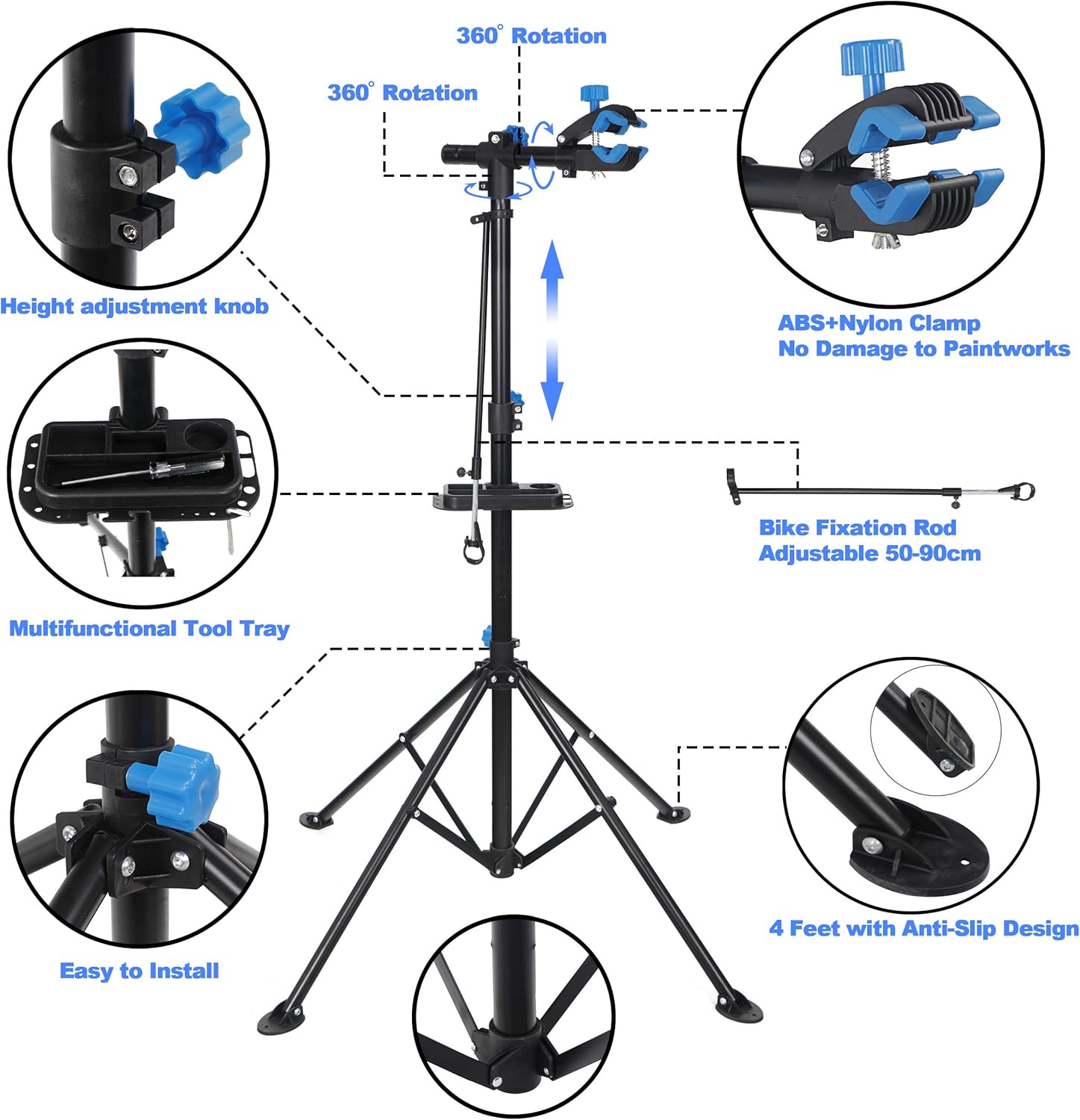 Adjustable Portable Quick Release Bicycle Maintenance Workstand