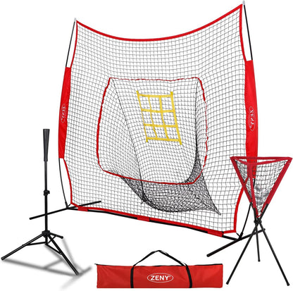 7x7 Hitting Net Baseball Backstop Practice Net Combo