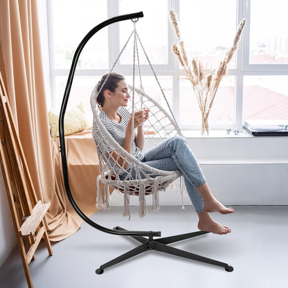 Heavy Duty Steel C Stand Frame for Hanging Hammock Swing Chair Indoor Outdoor Stand Only