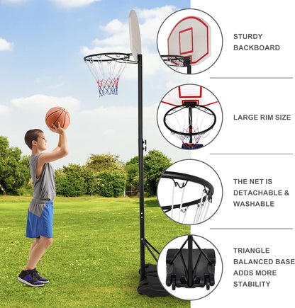 5.4-7FT Portable Basketball Hoops &amp; Goals Backboard and Stand