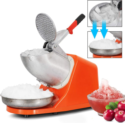 Ice Crushers Machine Electric Snow Cone Maker Shaved Ice Machine 145lbs Per Hour