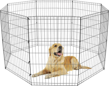 8 Panel Indoor Outdoor Metal Portable Folding Animal Exercise Dog Fence