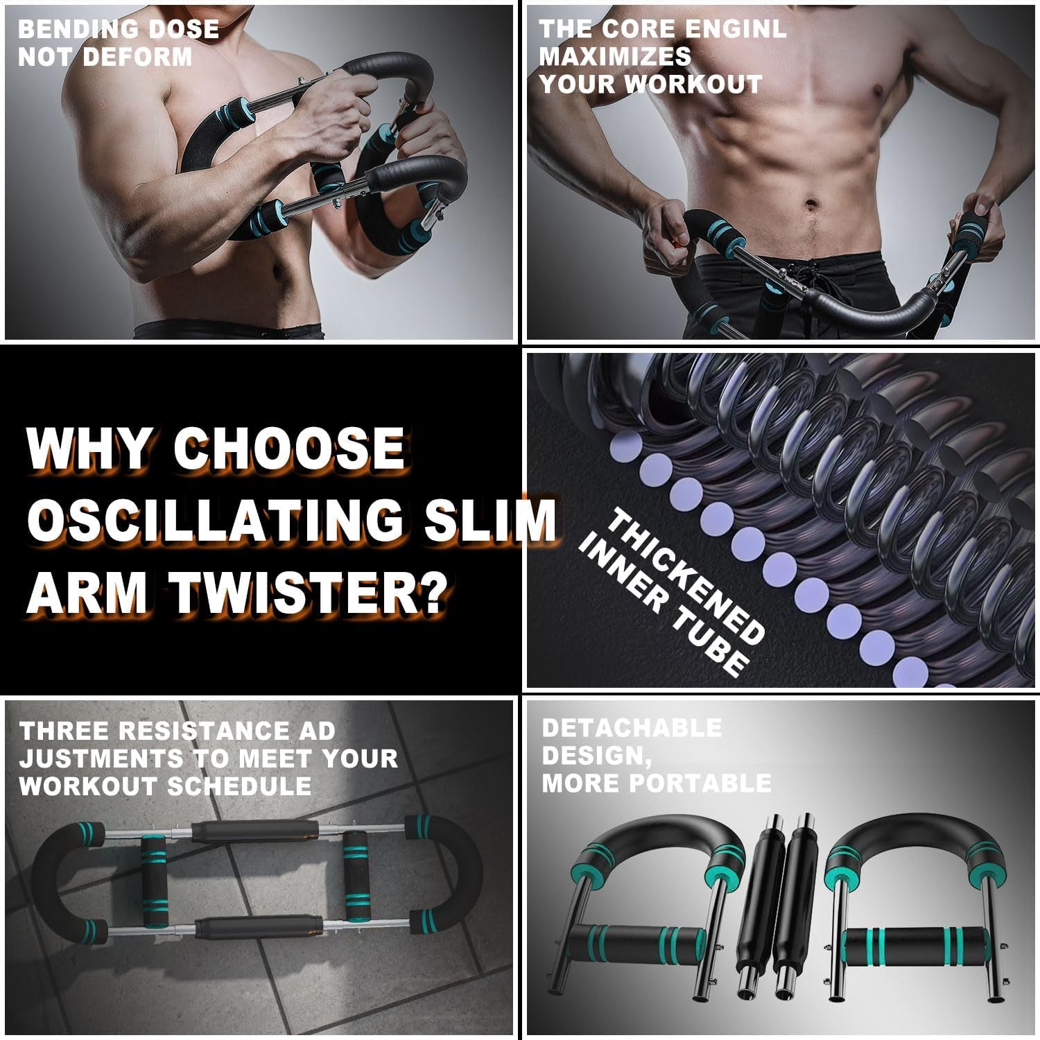 The Ultimate Arm Trainer. Adjustable Chest Expander, Arm Exerciser. Shoulder Muscle Training Fitness Equipment, Upper Body Strength Training Machine. Portable Spring Resistance Home Fitness Equipment.