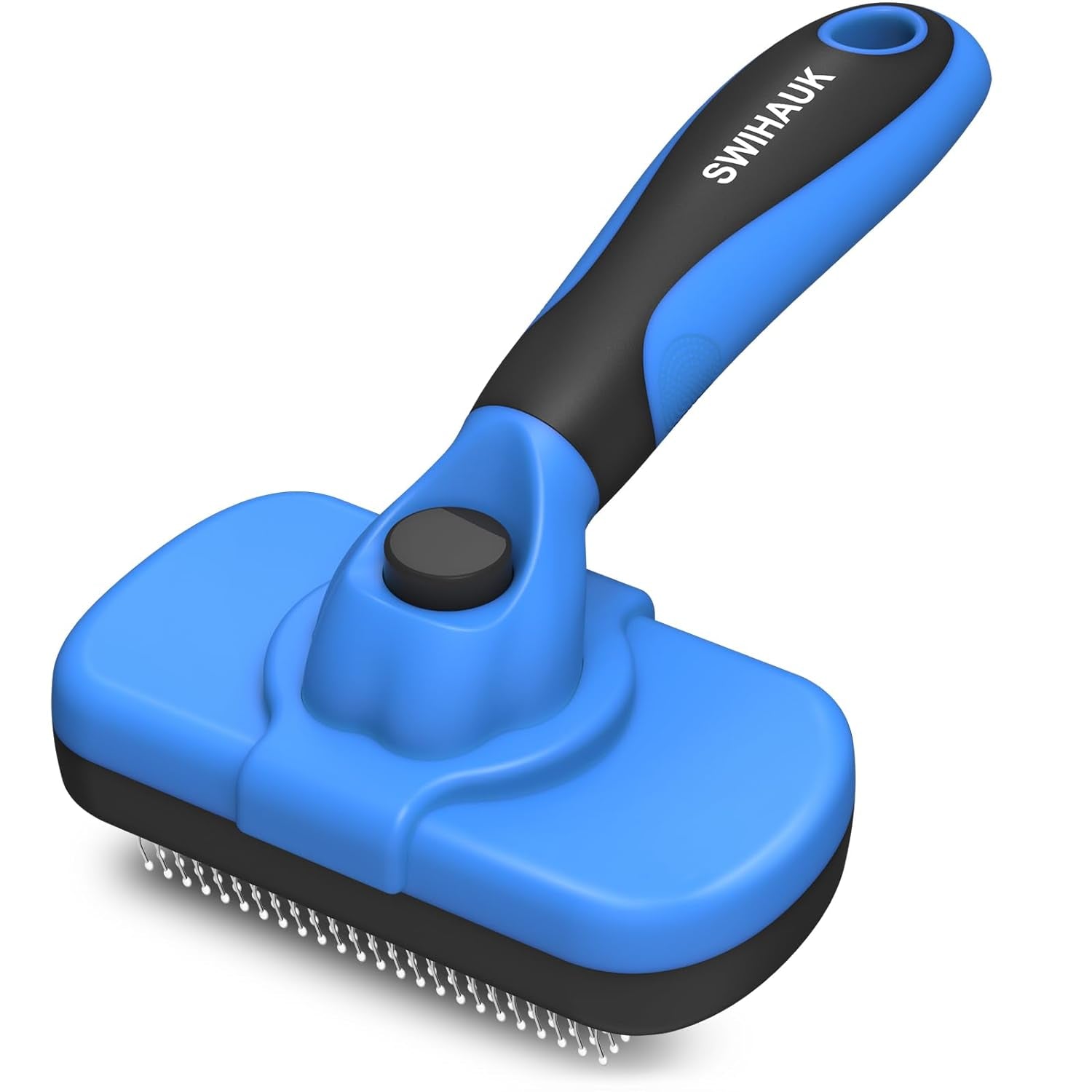 Self Cleaning Slicker Brush - Skin Friendly Deshedding Grooming Tool for Dogs &amp; Cats, Suitable for Shedding &amp; Haired Pets, with Pet Supplies Accessories, Blue