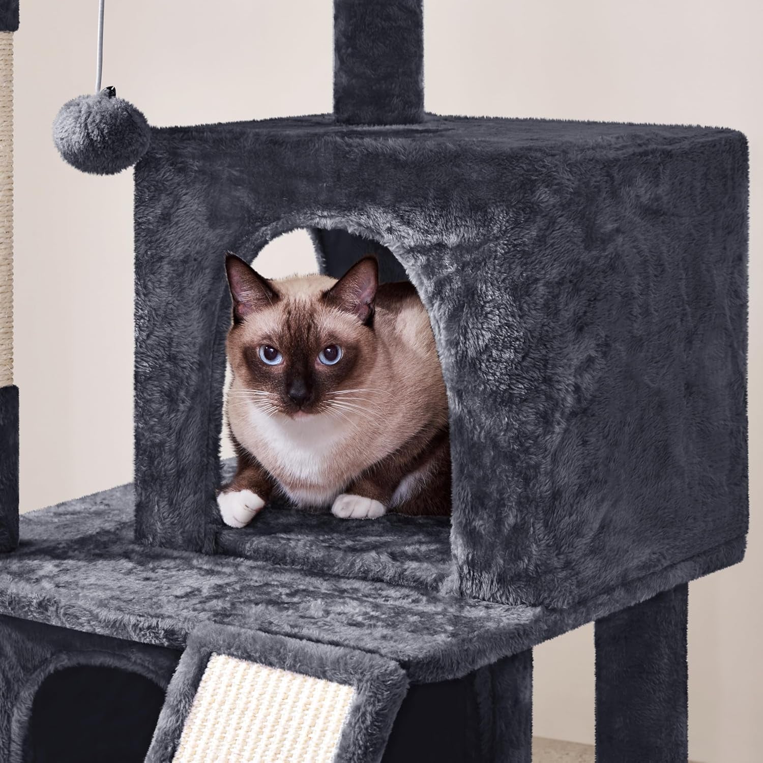 Cat Tree for Indoor Cats, 36In Cat Tower Cat Condo W/Extra Large Perch, Scratching Posts, Scratching Board, Dangling Ball, Cat Play Tower for Cats and Kittens