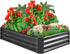 6X3X1Ft Outdoor Metal Raised Garden Bed Box Vegetable Planter for Vegetables, Flowers, Herbs, and Succulents - Dark Gray