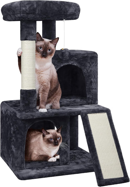 Cat Tree for Indoor Cats, 36In Cat Tower Cat Condo W/Extra Large Perch, Scratching Posts, Scratching Board, Dangling Ball, Cat Play Tower for Cats and Kittens