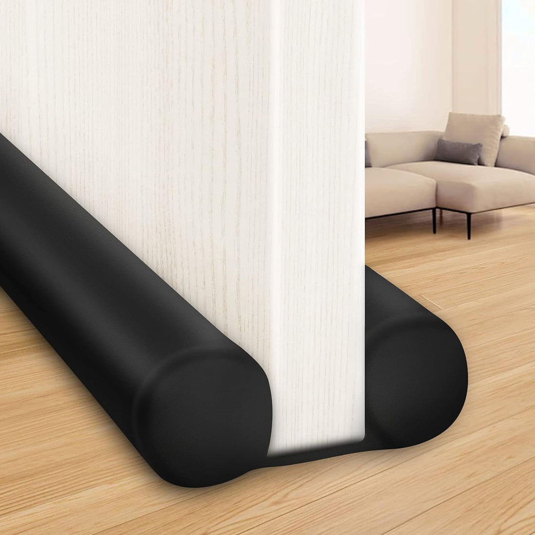 Large Door Draft Stopper for Bottom of Doors 36” under Door Draft Noise Blocker Black Gap Stoppers Door Draft Guard for Bottom of Doors Adjustable Door Sweep Draft Seal Home Essentials Gadgets