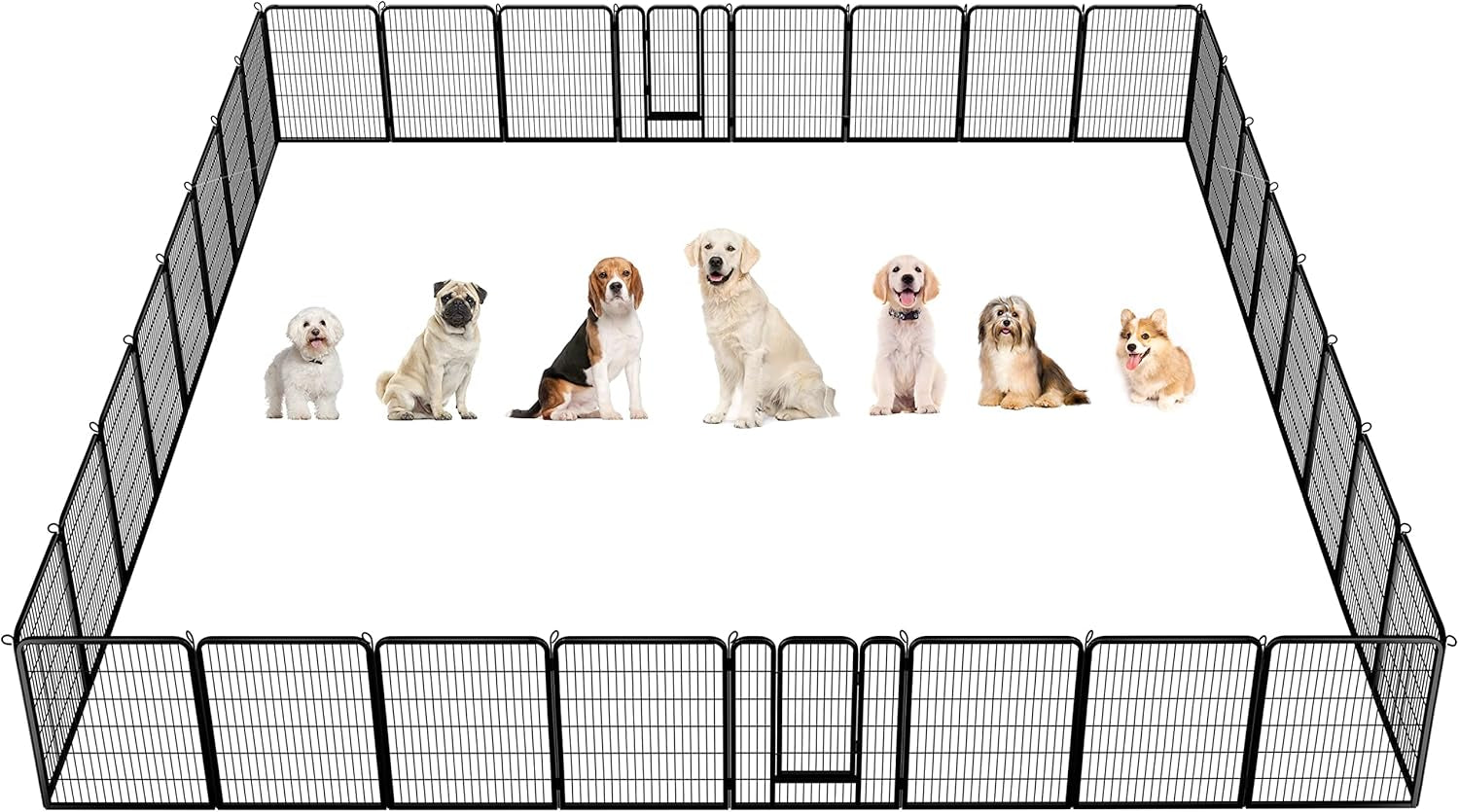 Dog Playpen Indoor, Extra Wide Outdoor Dog Fence Foldable Pet Puppy Exercise Pen for Yard/Garden/Rv Camping, 12 Panels 24 Inch Height X 32 Inch Width