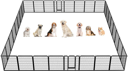 Dog Playpen Indoor, Extra Wide Outdoor Dog Fence Foldable Pet Puppy Exercise Pen for Yard/Garden/Rv Camping, 12 Panels 24 Inch Height X 32 Inch Width