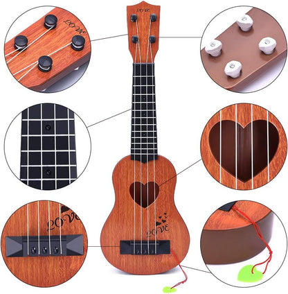 Kids Toy Classical Ukulele Guitar Musical Instrument, Brown