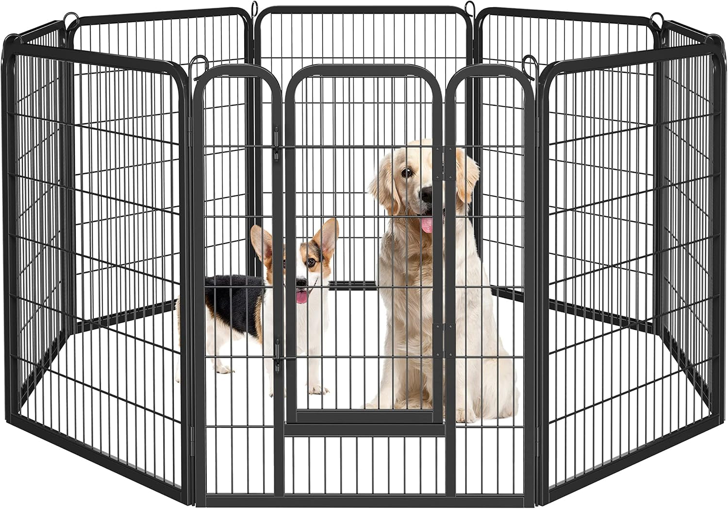 Dog Playpen Indoor, Extra Wide Outdoor Dog Fence Foldable Pet Puppy Exercise Pen for Yard/Garden/Rv Camping, 12 Panels 24 Inch Height X 32 Inch Width