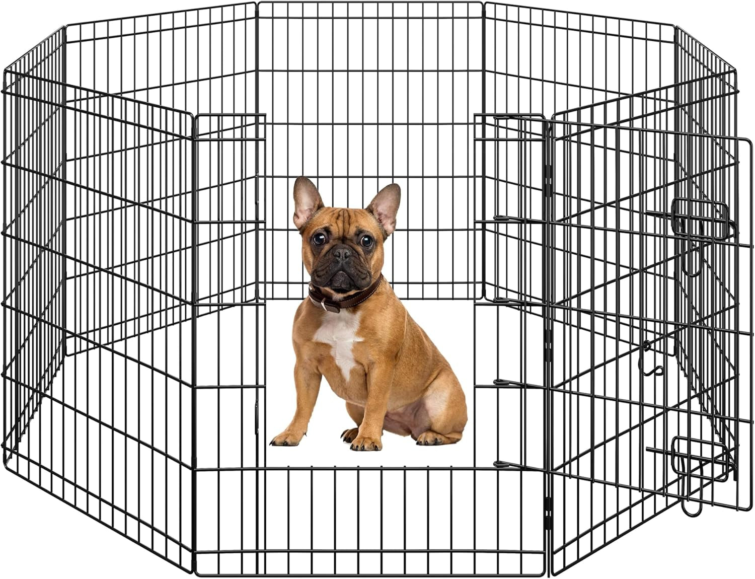 Dog Pen Pet Exercise Pen Metal Dog Fence with Door for Dogs/Cats or Small Animals Outdoor &amp; Indoor Use, 8 Panel 36.5&quot; High