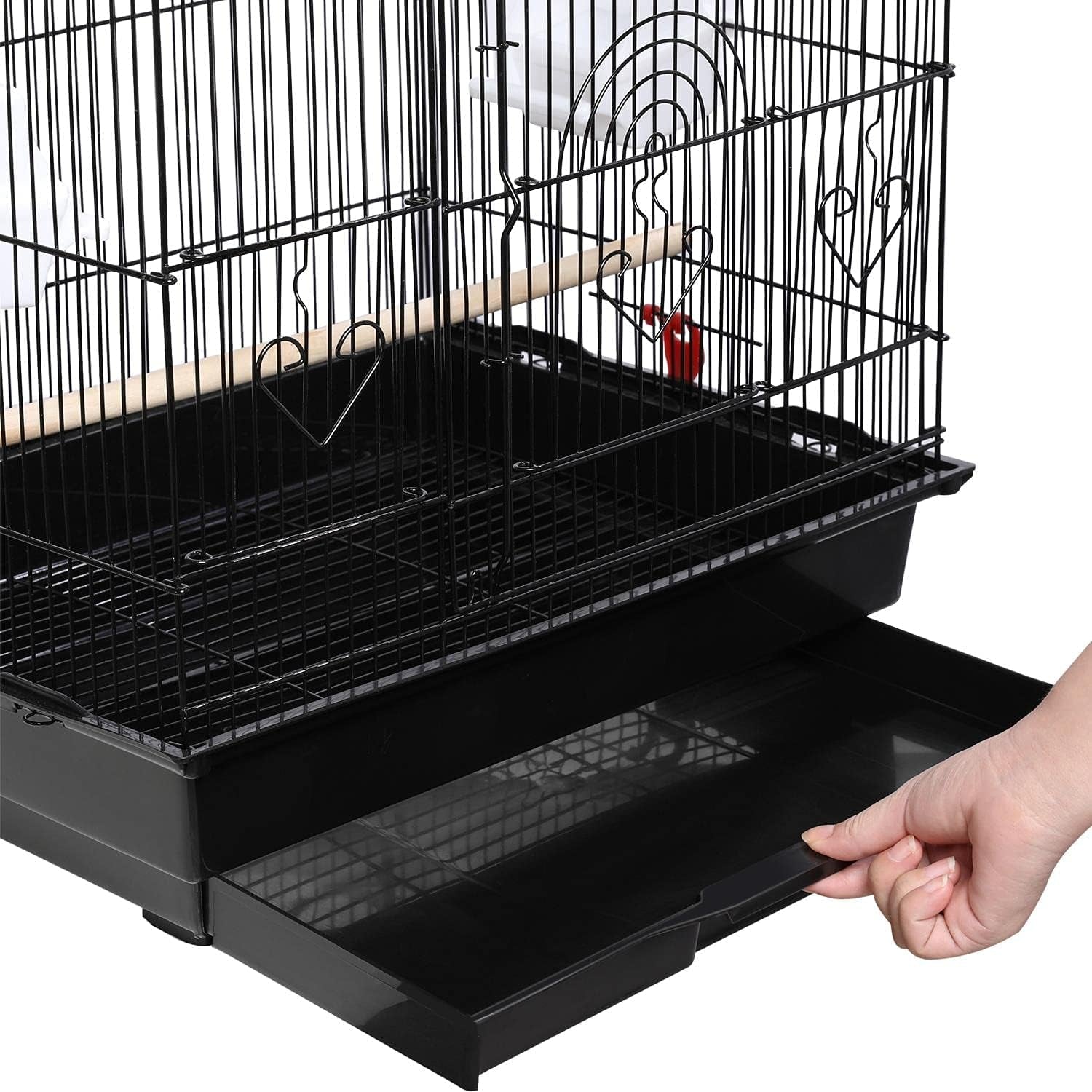 41-Inch Open Top Medium Bird Cages for Parakeets Finches Canaries Lovebirds Small Quaker Parrots Cockatiels Budgie Green Cheek Conure Travel Pet Flight Birdcage