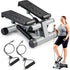 Mini Steppers for Exercise at Home, Stair Step Workout Machine with Optional Resistance Bands, Full Body Cardio Equipment, Optional Free Sunnyfit App Connection Smart Stepper