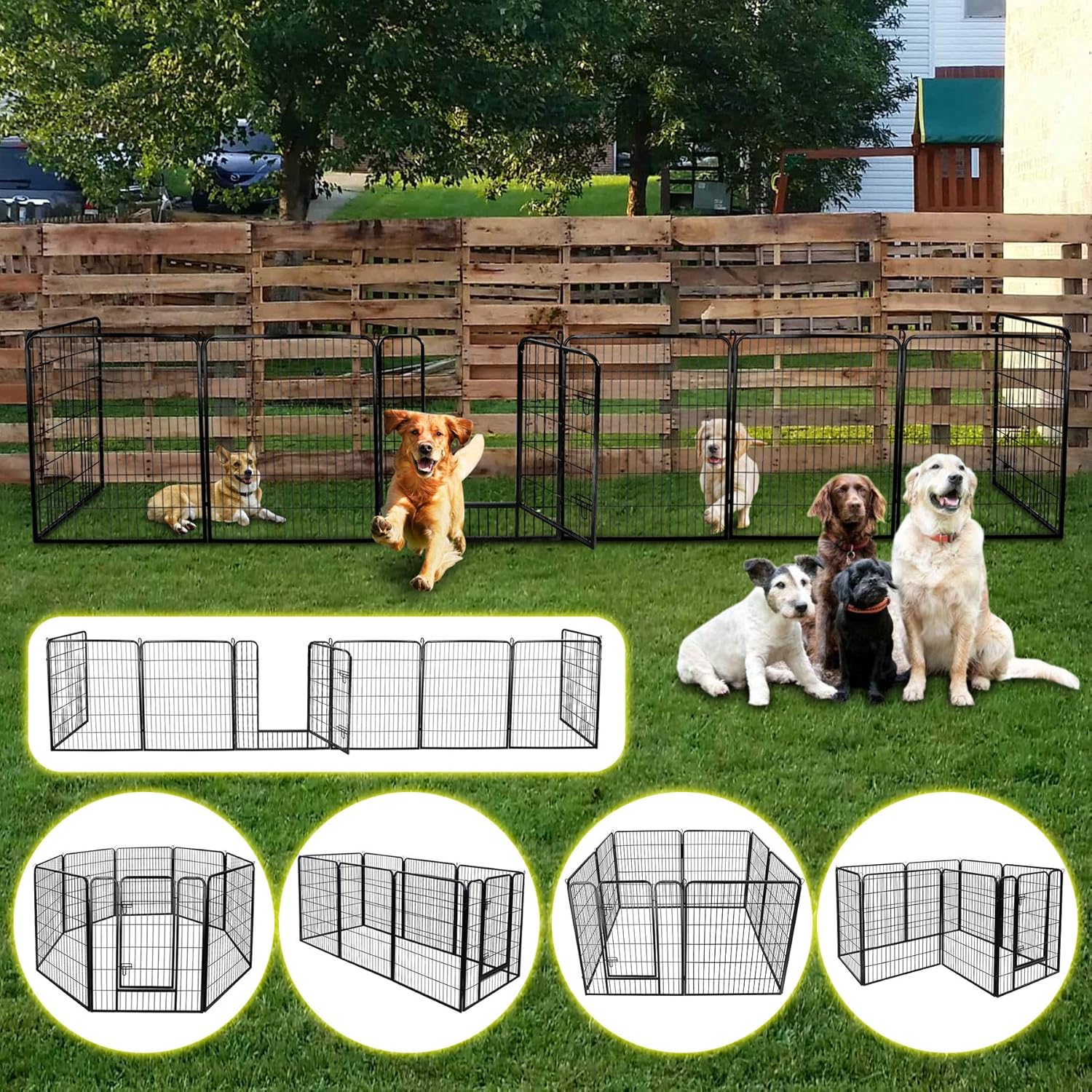 Heavy Duty Foldable Dog Indoor/Outdoor Exercise Playpen