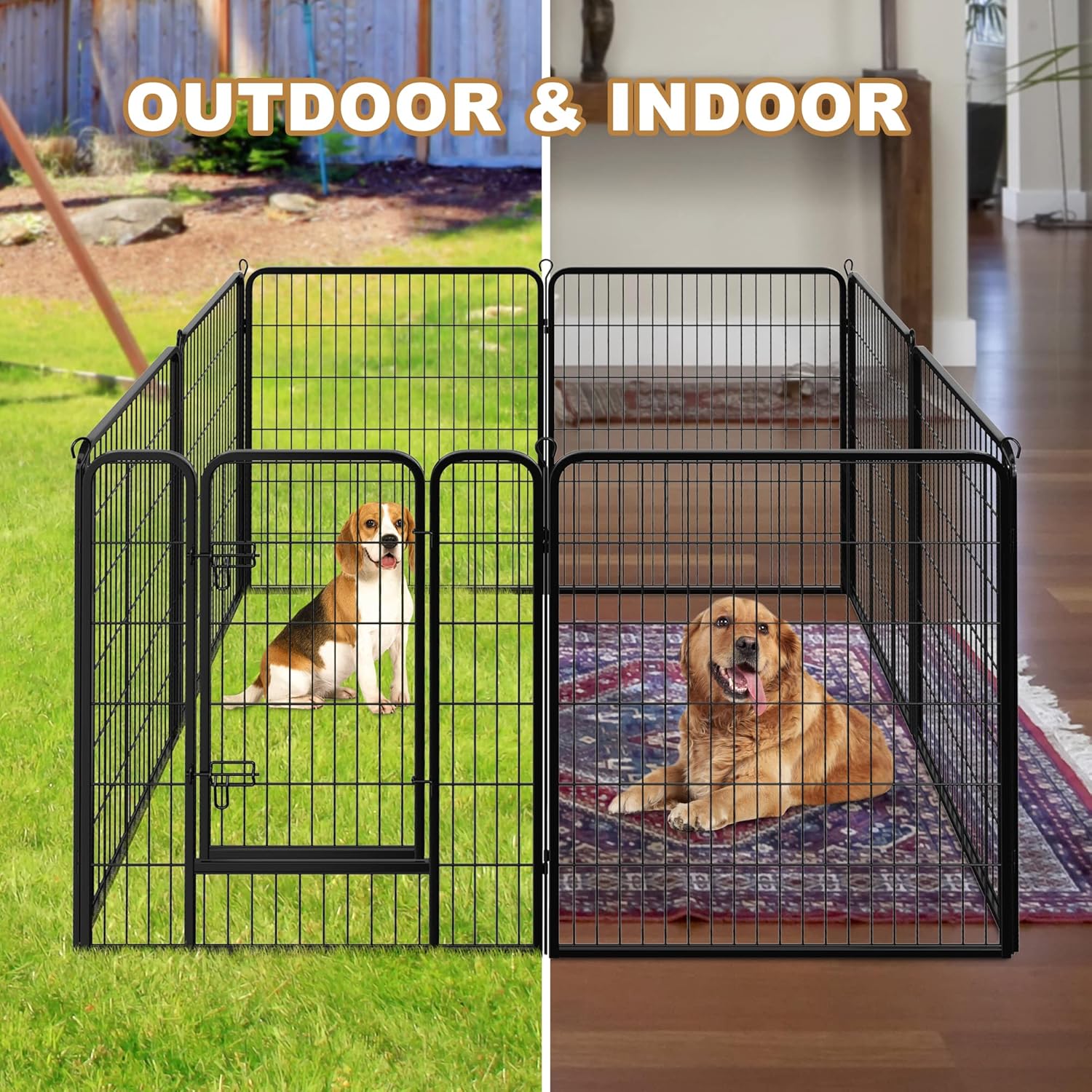 Heavy Duty Foldable Dog Indoor/Outdoor Exercise Playpen