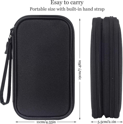 Electronics Accessories Organizer Pouch Bag, Travel Universal Organizer for Cable, Charger, Phone, SD Card, Business Travel Gadget Bag