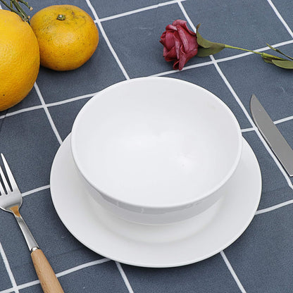 18 Piece White Dinnerware Set Service for 6 Dishwasher and Microwave Safe