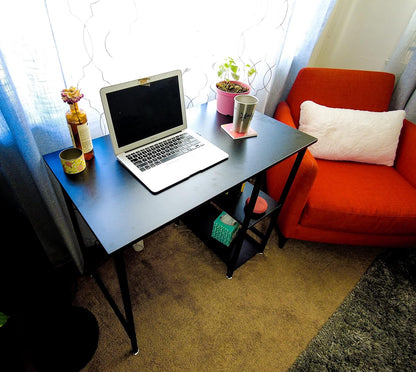 36&quot; Home Office Computer Desk with Storage Shelves &amp; Metal Frame