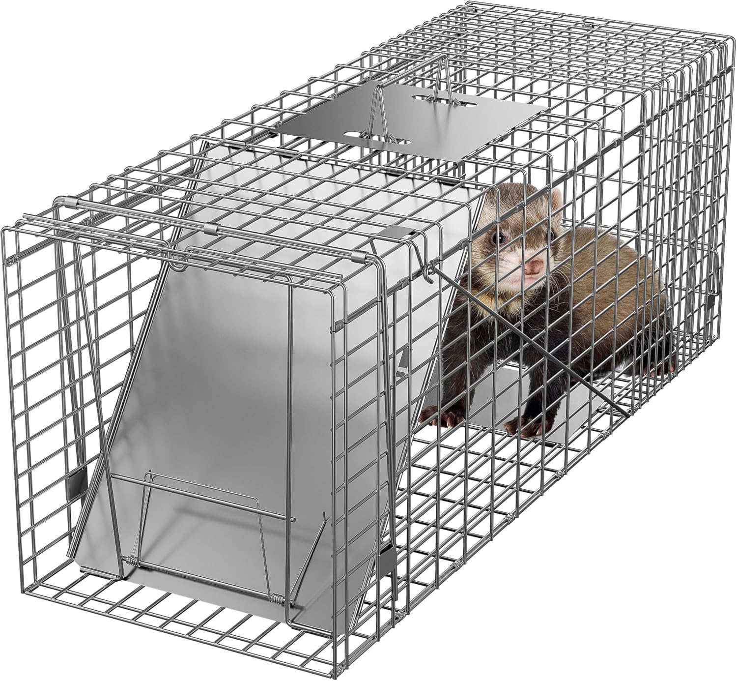 Multiple Sizes Live Animal Cage Trap w/Iron Door