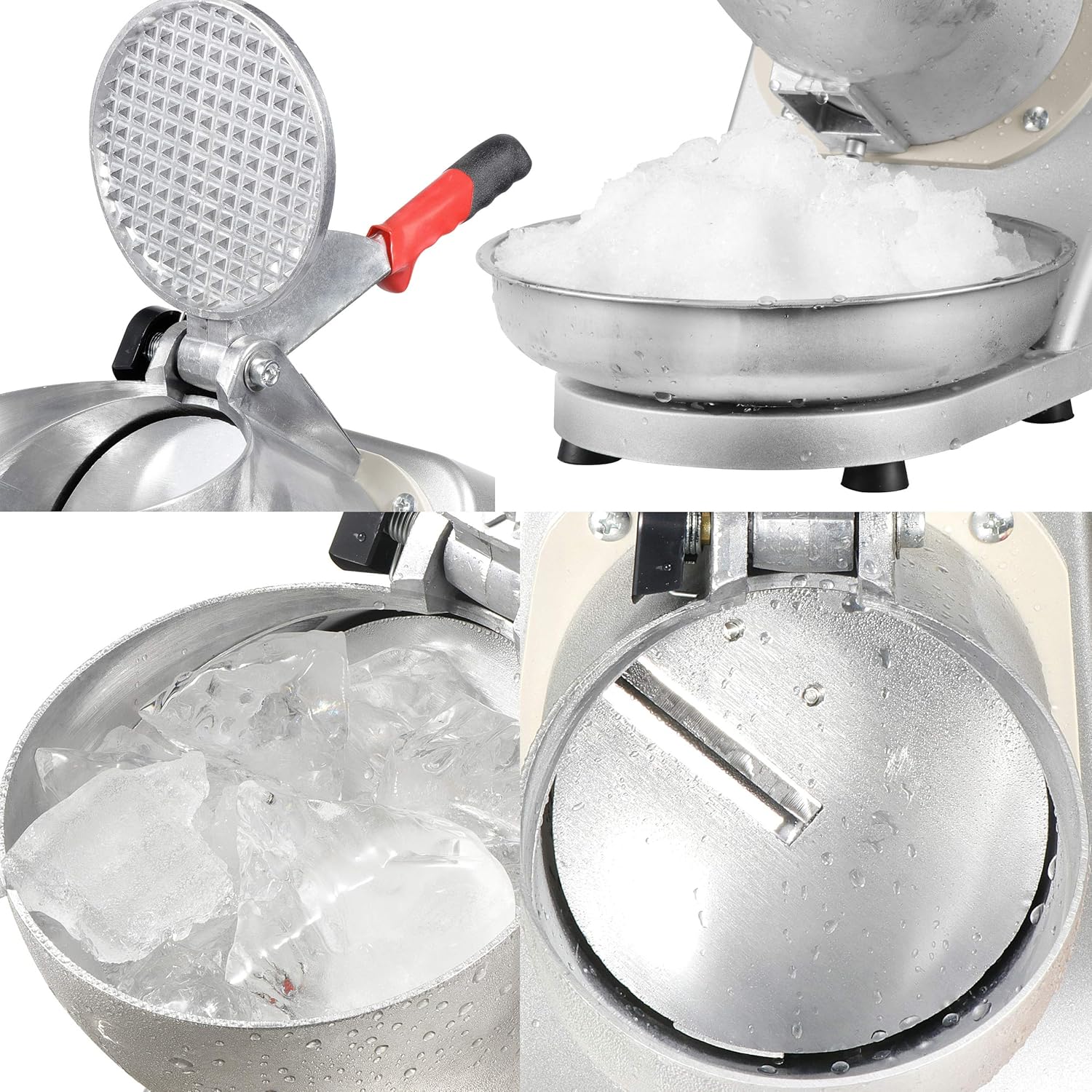 Ice Crushers Machine Electric Snow Cone Maker Shaved Ice Machine 145lbs Per Hour