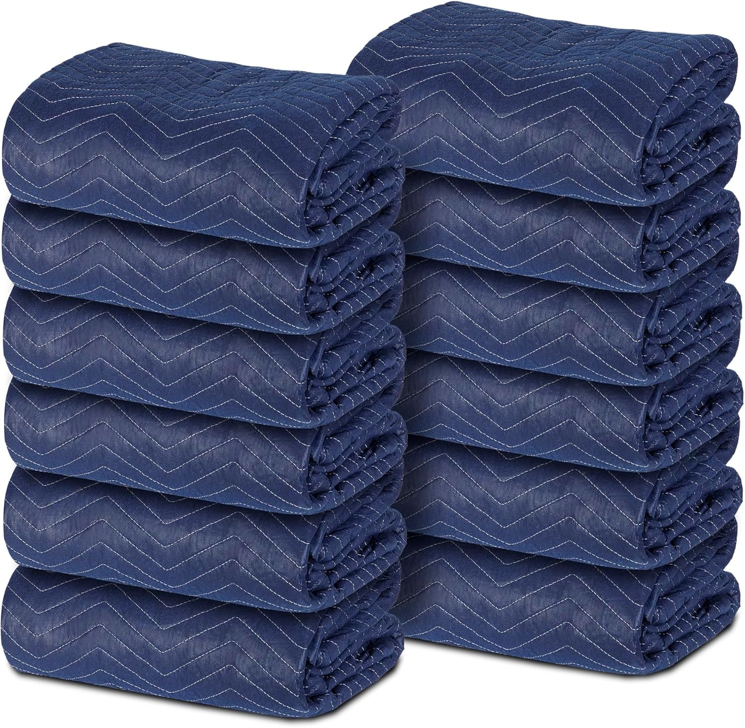 12 Pack 80’’x 72’’(35 lb/dz Weight) Quilted Shipping Furniture Protection and Pack Blankets