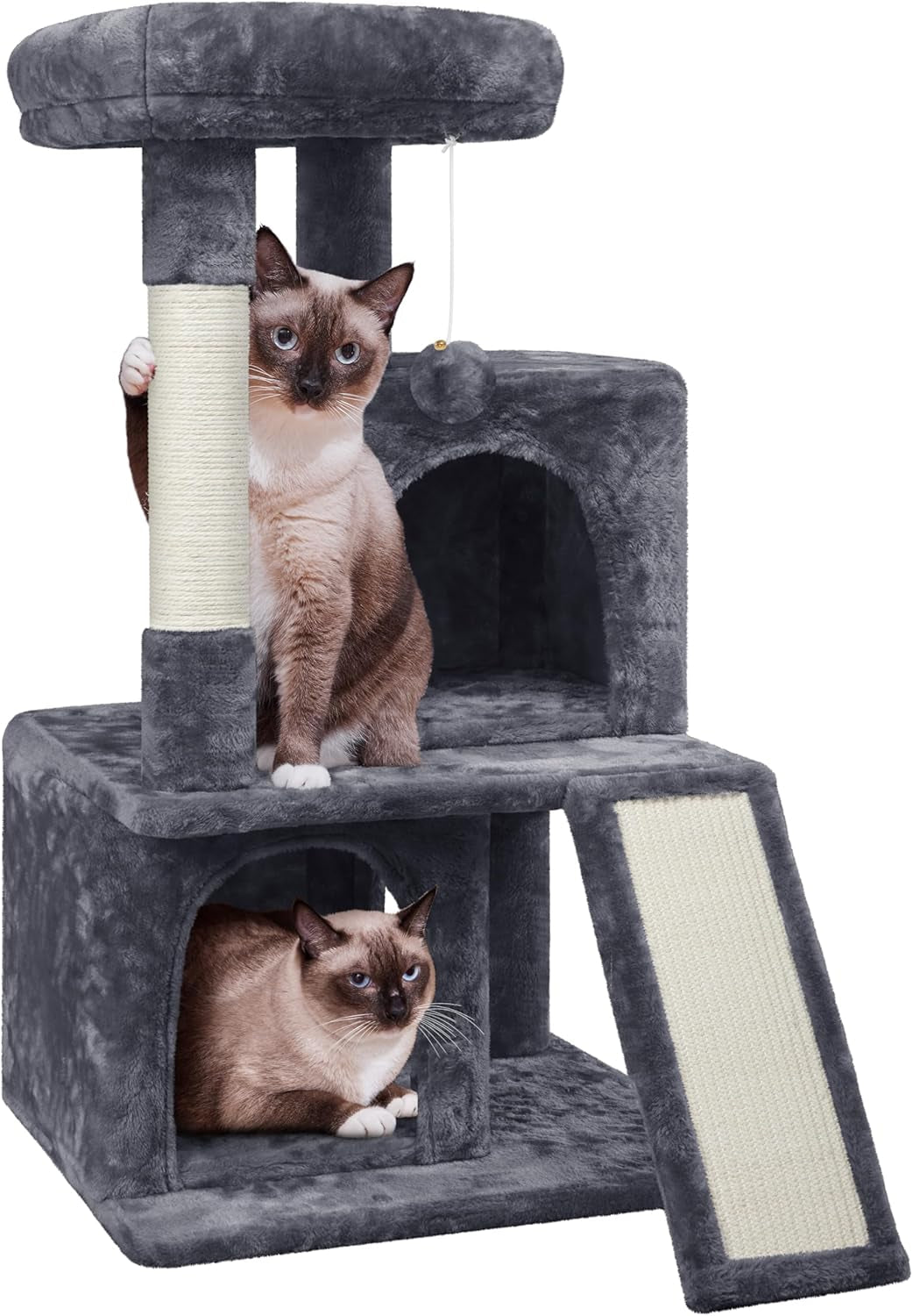 Cat Tree for Indoor Cats, 36In Cat Tower Cat Condo W/Extra Large Perch, Scratching Posts, Scratching Board, Dangling Ball, Cat Play Tower for Cats and Kittens