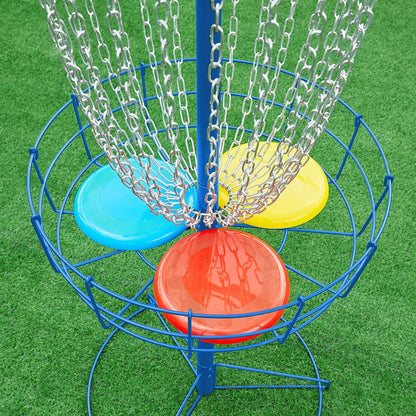 Portable Disc Golf Basket Target Disc Sports 12-Chain Practice Disc Golf Target Steel Hole Disc Golf Goals Catcher Indoor &amp; Outdoor, Blue/Red/Orange/Black