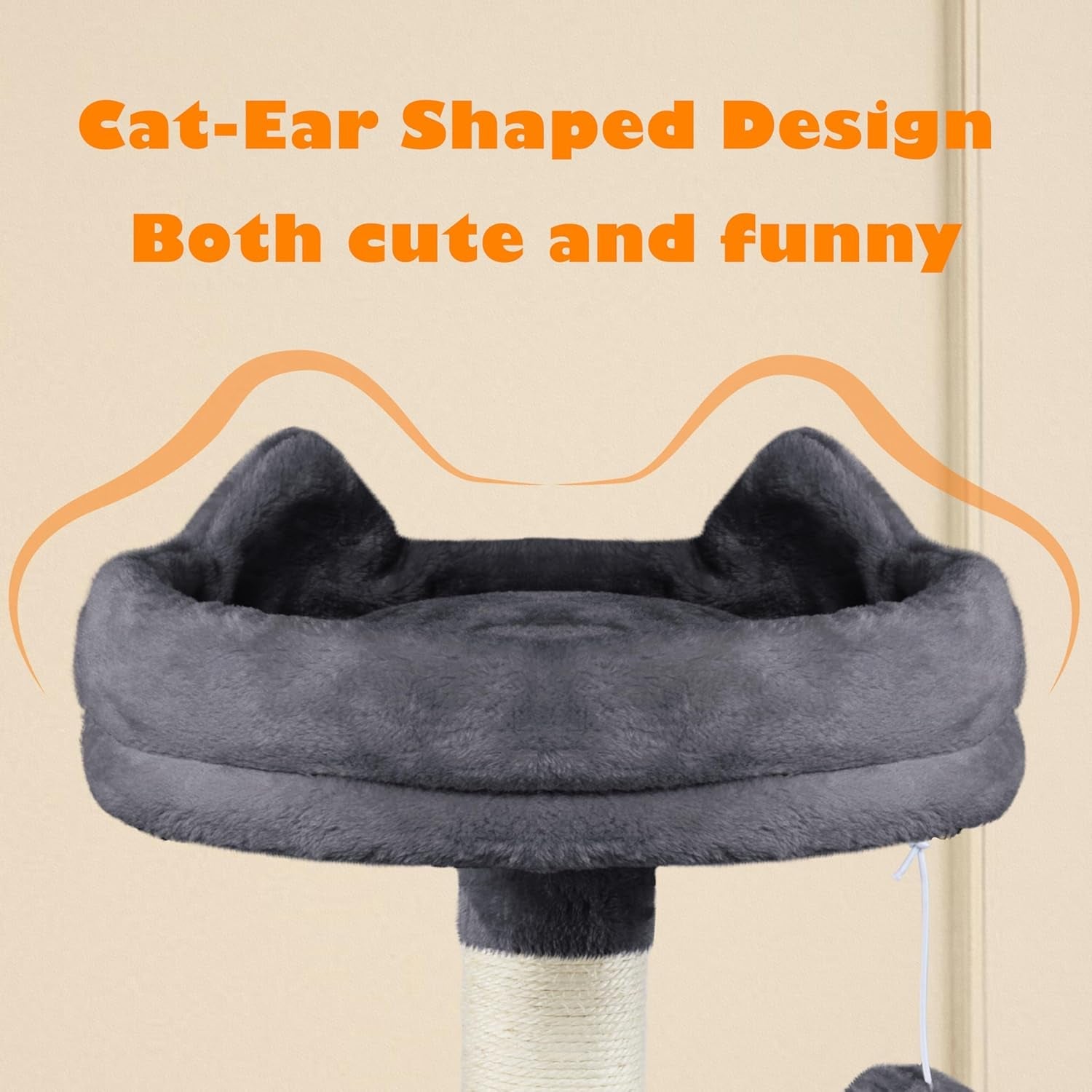 62.2Inches Cat Tree Cat Tower Cat Condo with Platform &amp; Hammock, Scratching Posts for Kittens Pet Play House with Plush Perch for Indoor Activity Relaxing