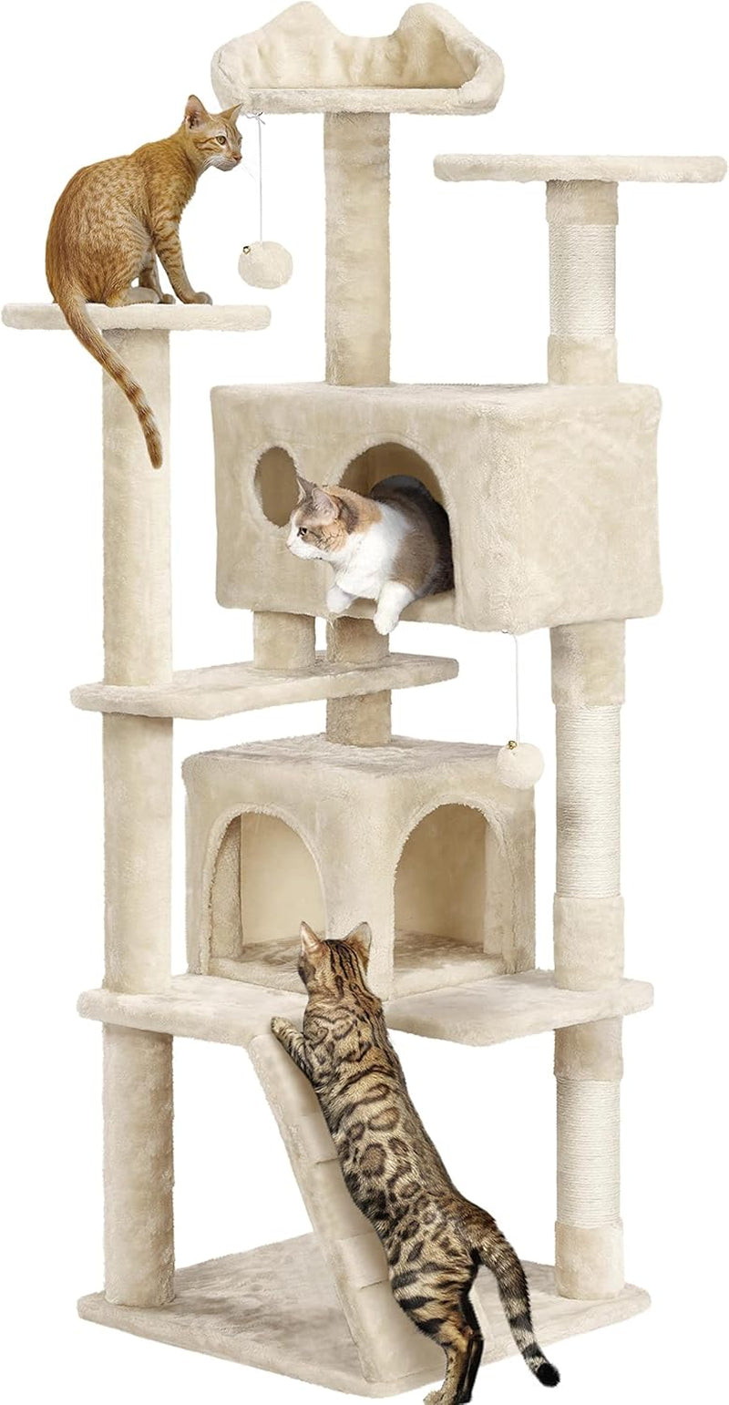 54In Cat Tree Tower Condo Furniture Scratch Post for Kittens Pet House Play