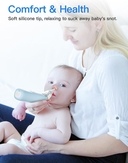 Baby Nasal Aspirator, Electric Nose Sucker with 5 Levels Suction, Soothing Light &amp; Nursery Rhymes