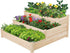 3 Tier 47 X 47 X 22In Raised Garden Bed Horticulture Outdoor Elevated Flower Box Tiered Garden Bed Wooden Vegetables Growing Planter for Backyard/Patio/Gardener