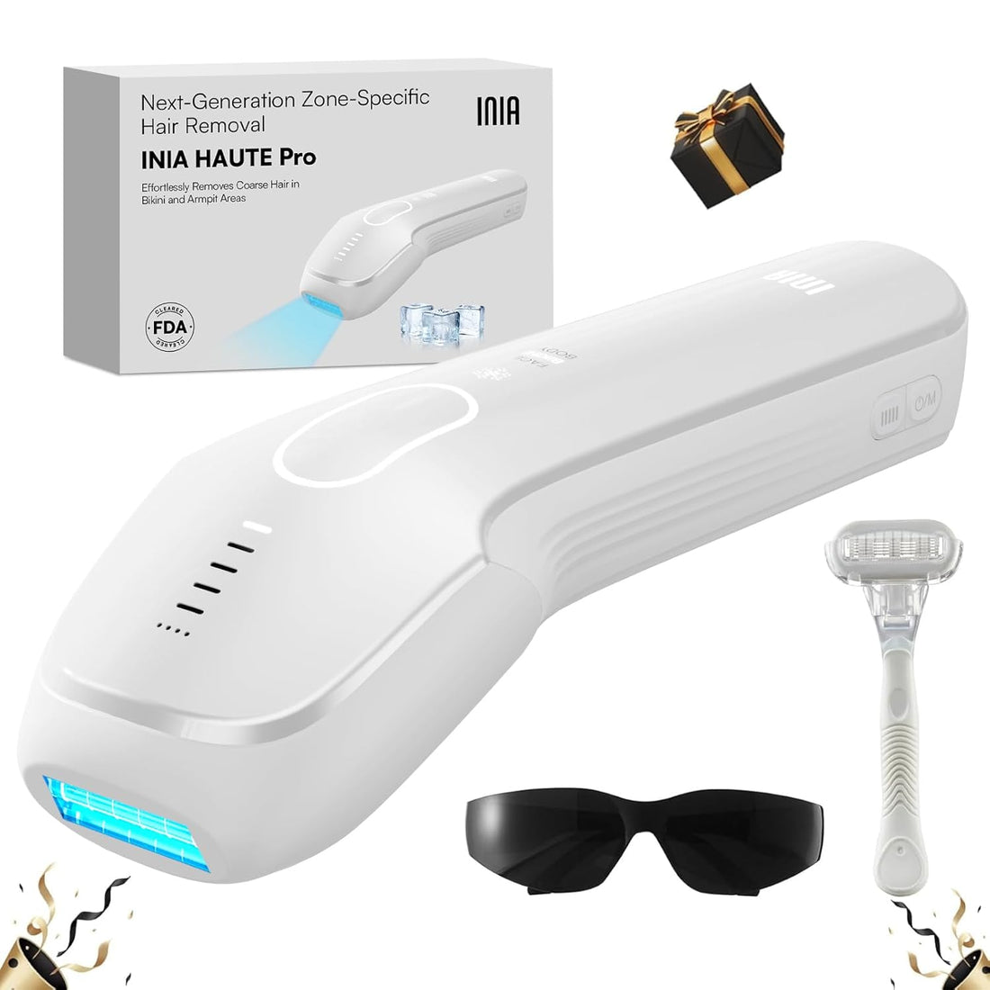 Laser Hair Removal with Ice-Cooling Care for Women and Men, Painless At-Home IPL Hair Remover for Coarse Hair in Bikini and All Body Areas, Latest Generation for Effective &amp; Long-Lasting Results