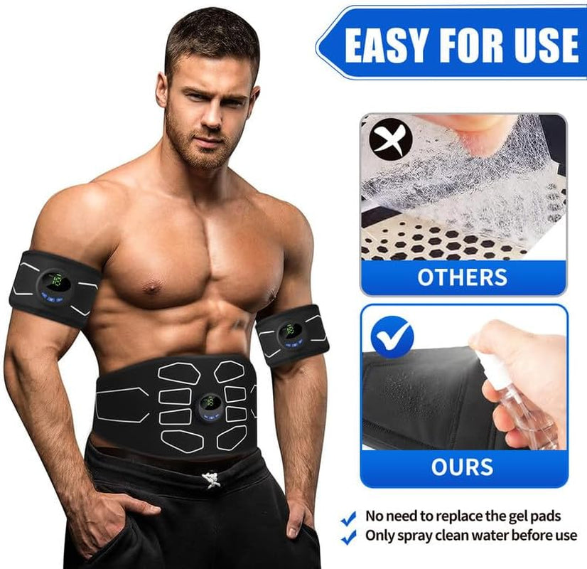 Electronic Muscle Stimulator, Abs Stimulator Muscle Toner, Ab Machine Trainer for All Body, Fitness Strength Training Workout Equipment for Men and Women