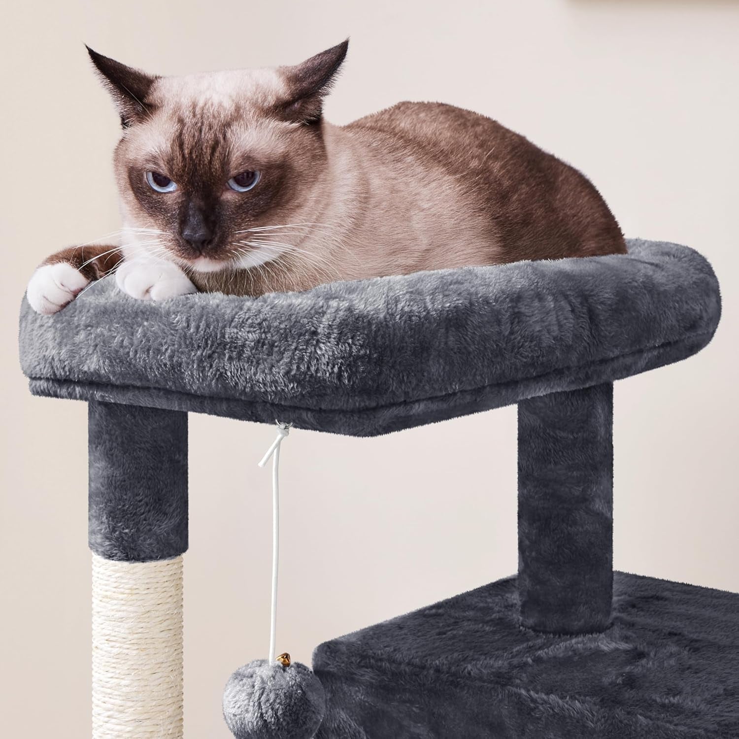 Cat Tree for Indoor Cats, 36In Cat Tower Cat Condo W/Extra Large Perch, Scratching Posts, Scratching Board, Dangling Ball, Cat Play Tower for Cats and Kittens