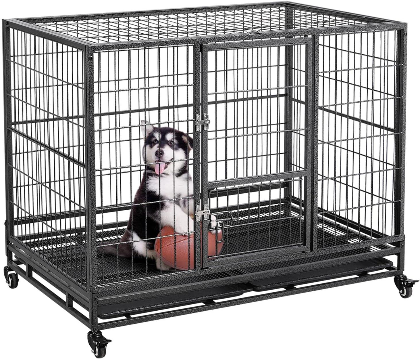 Stackable Dog Crate with Divider 43&