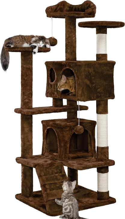 54In Cat Tree Tower Condo Furniture Scratch Post for Kittens Pet House Play