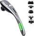 Handheld Back Massager | Deep Tissue Percussion Massage for Back, Neck, Shoulders, Waist and Legs (Cordless Silver)