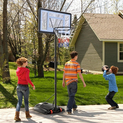 Kids Basketball Hoop Outdoor Portable Basketball Hoop Goal for Kids Youth &amp; Adults Basketball Court 6.8-9Ft Height Adjustable, 28&