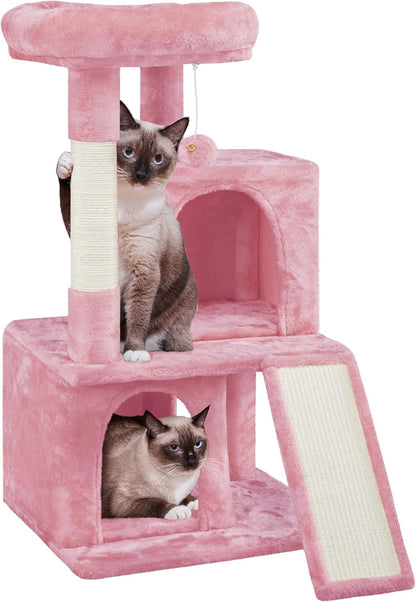 Cat Tree for Indoor Cats, 36In Cat Tower Cat Condo W/Extra Large Perch, Scratching Posts, Scratching Board, Dangling Ball, Cat Play Tower for Cats and Kittens