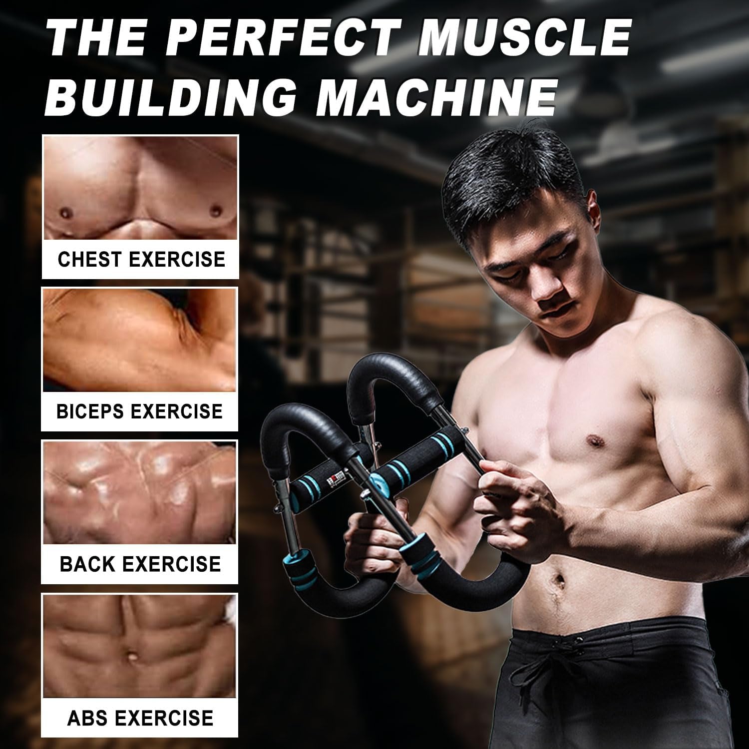 The Ultimate Arm Trainer. Adjustable Chest Expander, Arm Exerciser. Shoulder Muscle Training Fitness Equipment, Upper Body Strength Training Machine. Portable Spring Resistance Home Fitness Equipment.