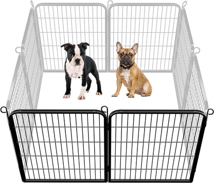 Dog Playpen Outdoor, 2 Panel Dog Fence 32&quot; Indoor Pet Pen for Medium/Small Dogs Heavy Duty Pet Exercise Pen for Puppy/Rabbit/Small Animals Portable Playpen for RV Camping Garden Yard